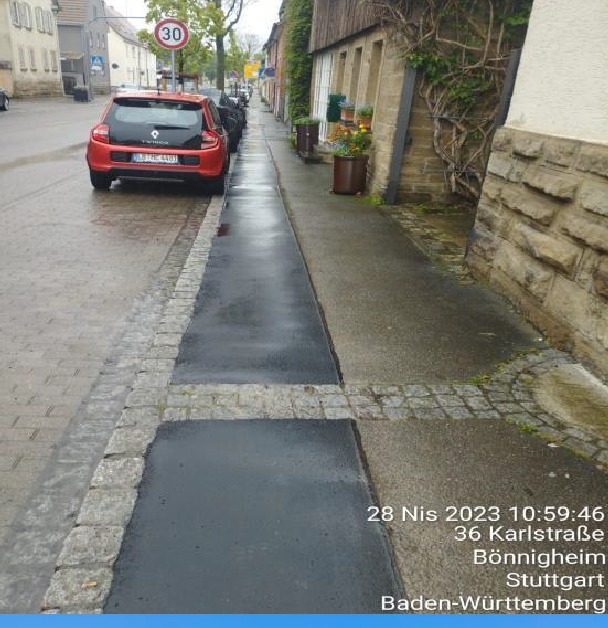Bönnigheim — Karlstraße asphalt and sidewalk reinstatement